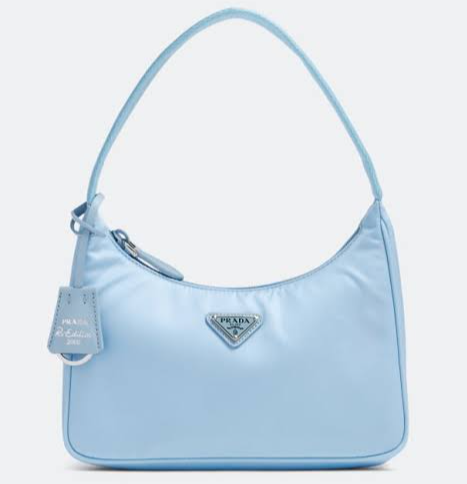 Bolsa Prada Nylon Re-edition 2000 Mini Bag Azul Bebê