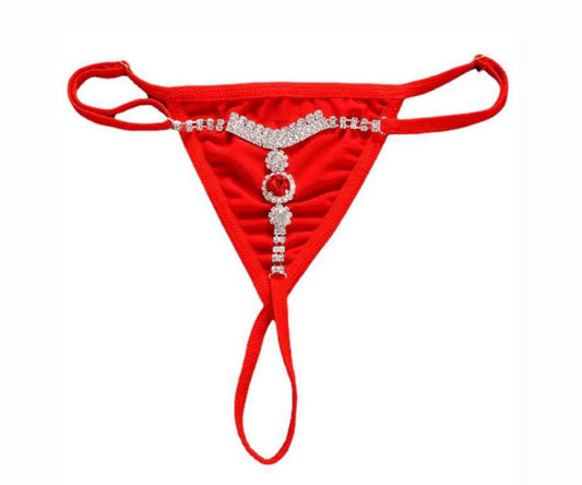 Calcinha Vermelha com Strass