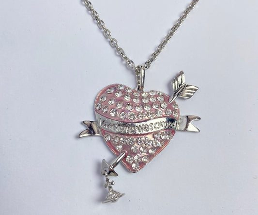 Colar Coração Rosa Vivienne Westwood