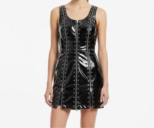 Vestido McQueen Vinil Preto