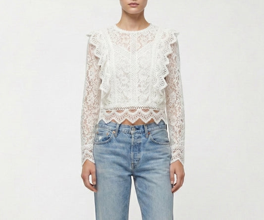 Blusa Branca de Renda