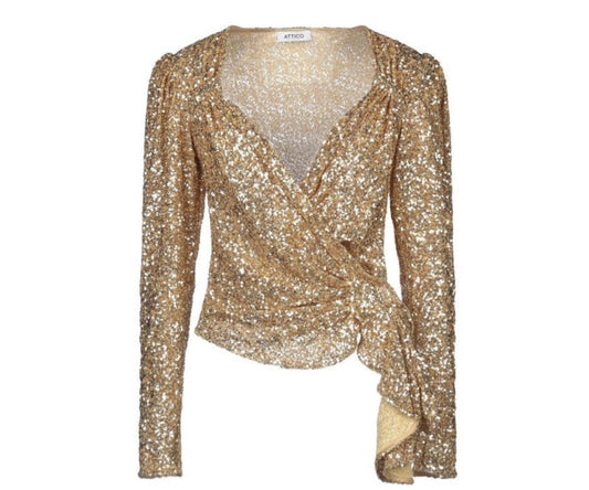 Blusa The Attico Dourada de Paetê