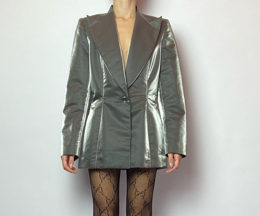 Blazer Givenchy Prata Brilhante