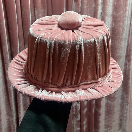 Chapéu Rosa Veludo