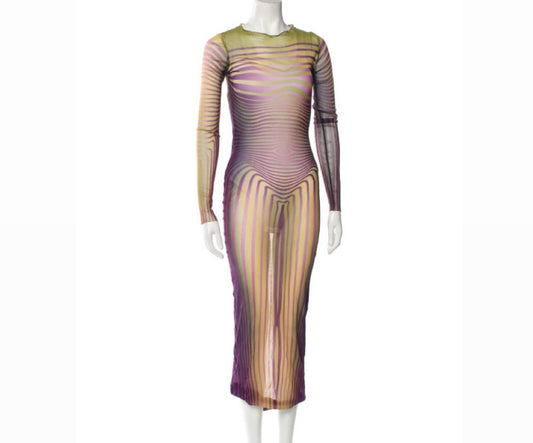 Vestido Tule Colorido Jean Paul Gaultier