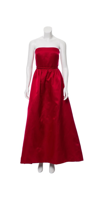 Vestido Vermelho Oscar de la Renta