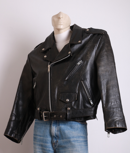 Jaqueta Vintage Couro Preto