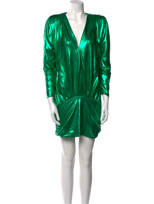 Vestido Verde Metalizado The Attico
