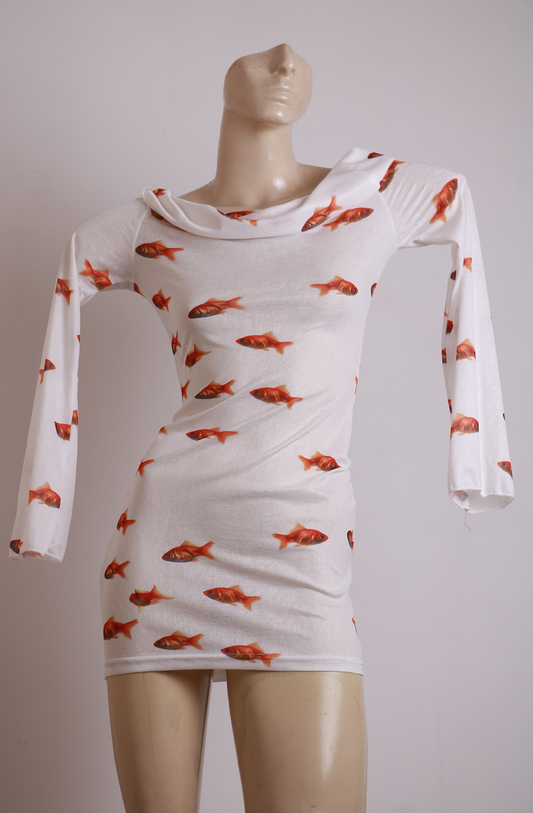 Vestido Estampa Peixes