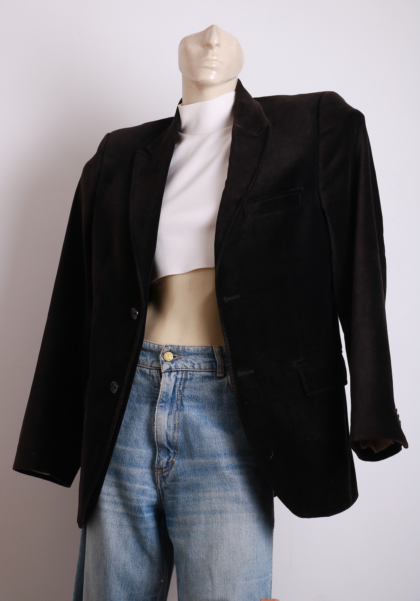 Blazer Veludo Preto