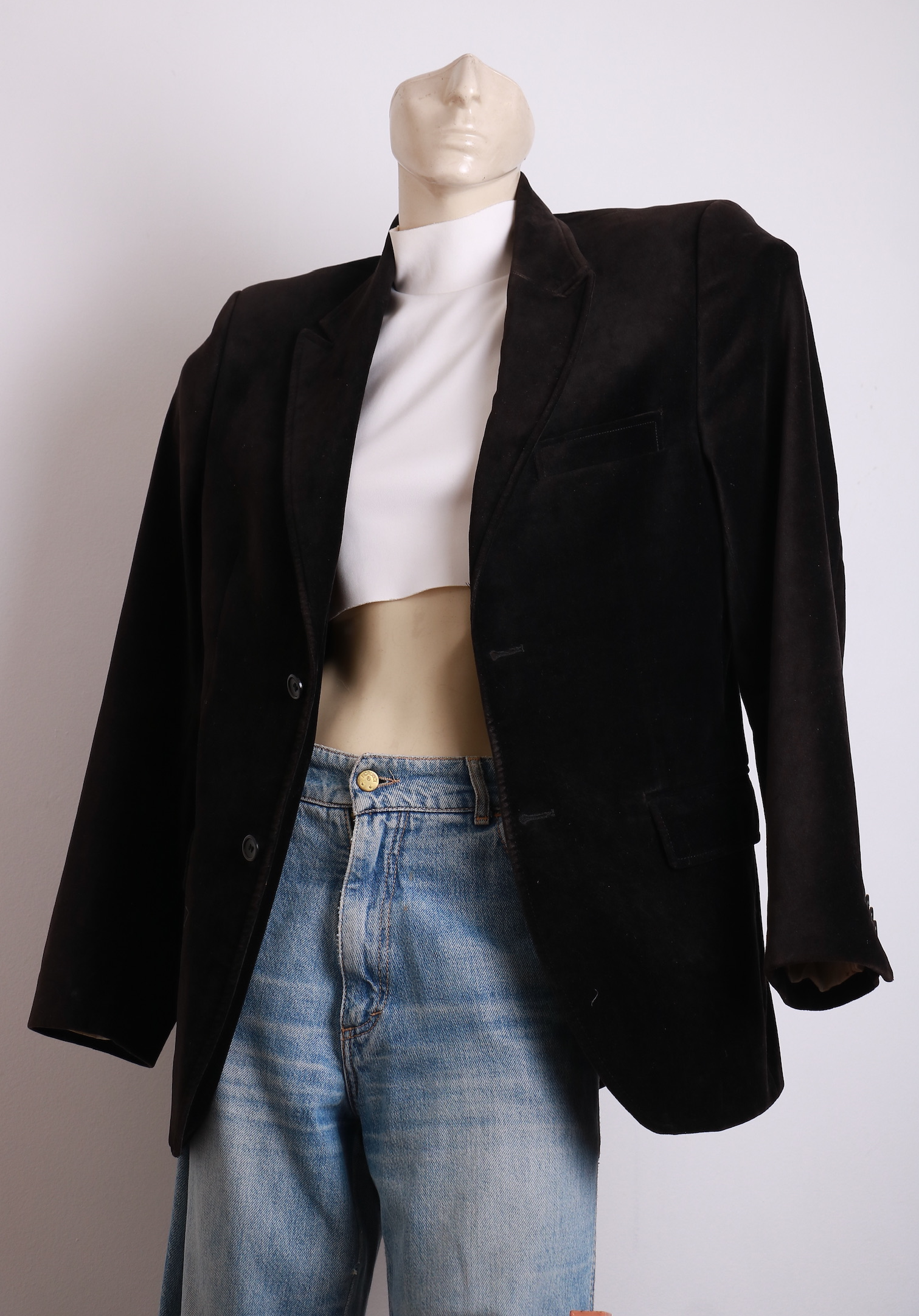 Blazer Veludo Preto