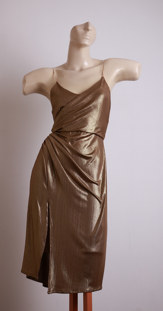 Vestido Dourado Alex Tamborim