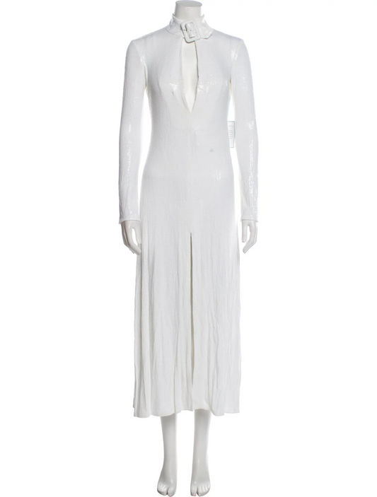 Vestido Branco Paetês The Attico