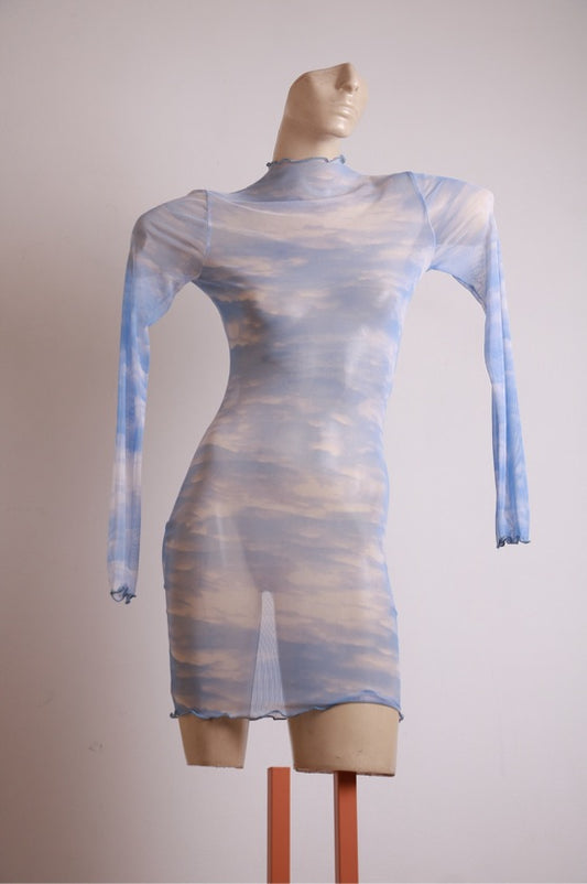 Vestido de Tule Azul