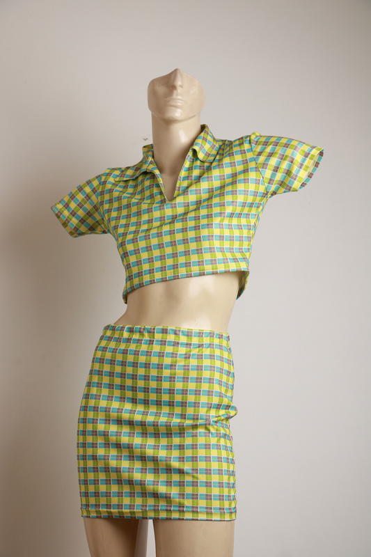 Conjunto Verde Xadrez