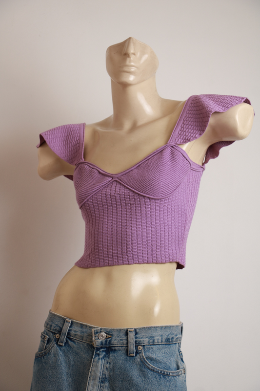 Blusa Cropped Lilás