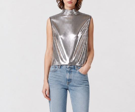 Blusa Prata de Paetês
