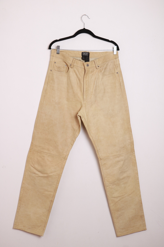 Calça de Couro DKNY