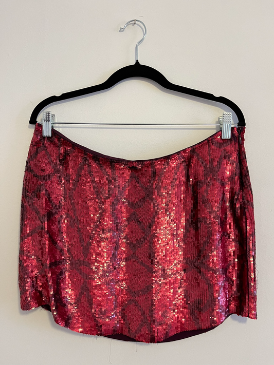 Saia Vermelha de Paetês Haute Hippie