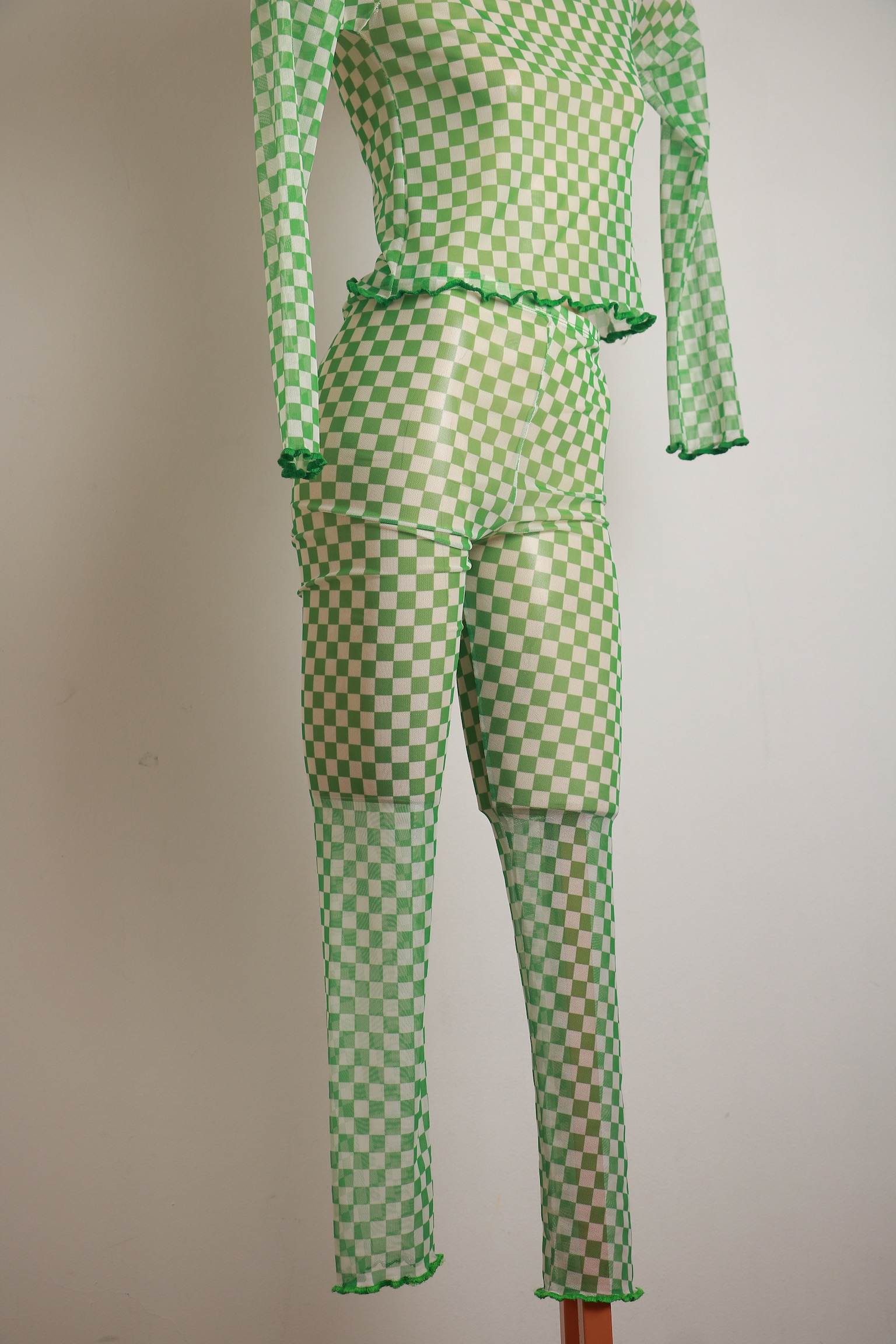 Calça de Tule Quadriculada