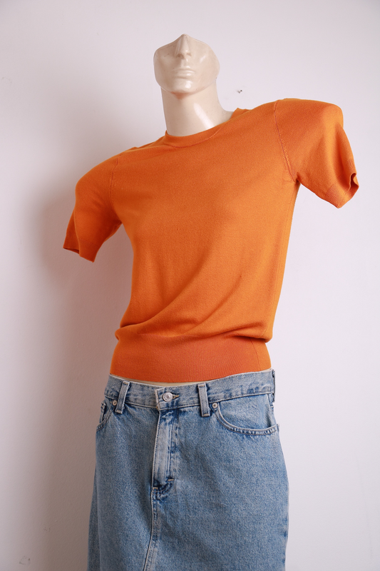 Camiseta de Tricô Laranja