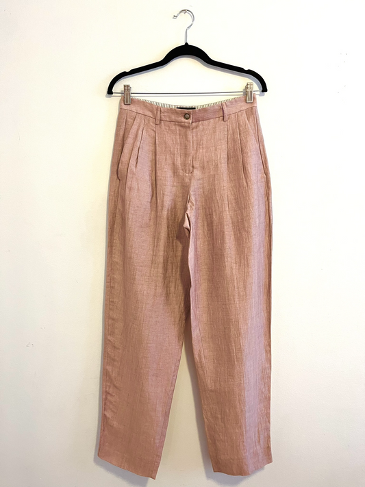 Calça Rosa com Pregas