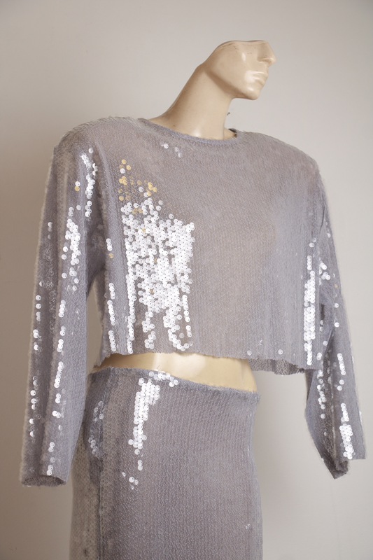 Blusa de Paetê Prata