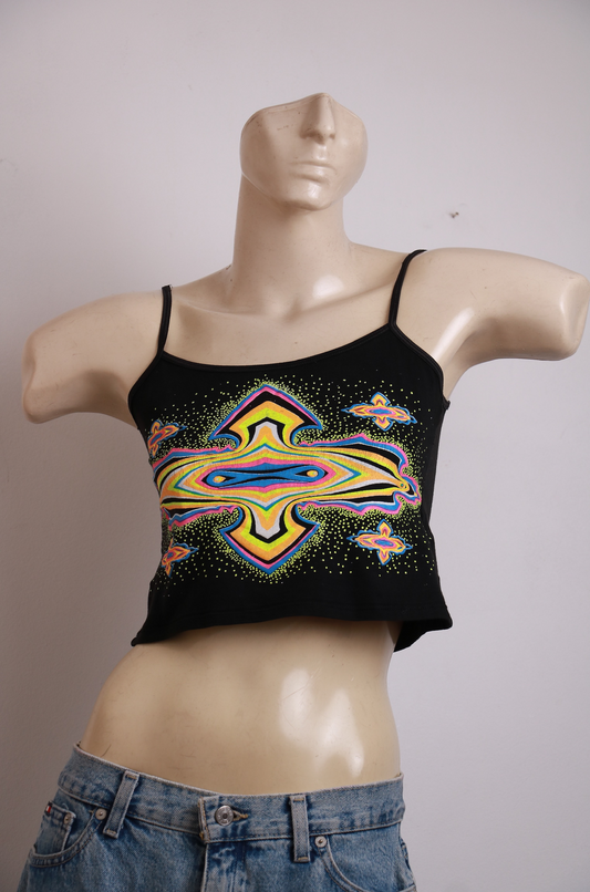 Cropped Preto de Alça