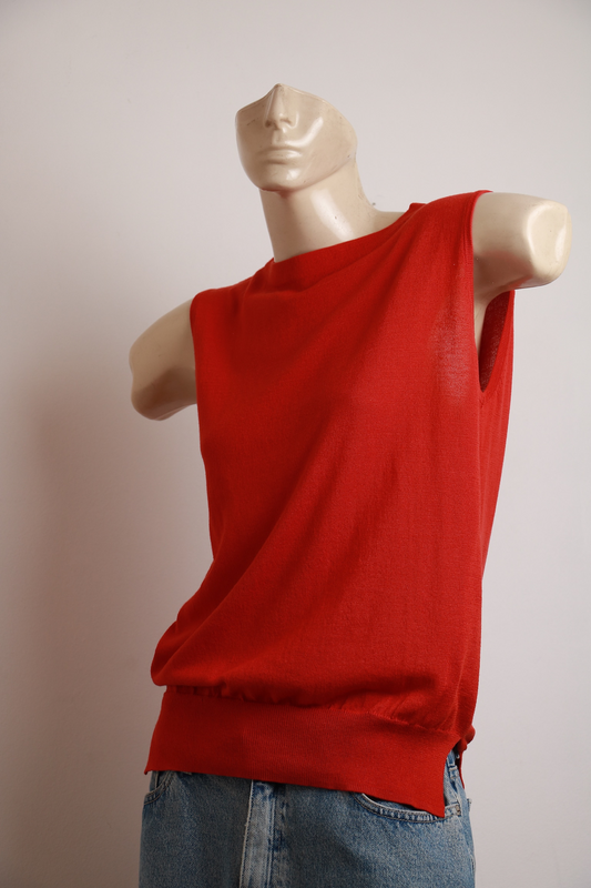 Blusa sem Manga Vermelha