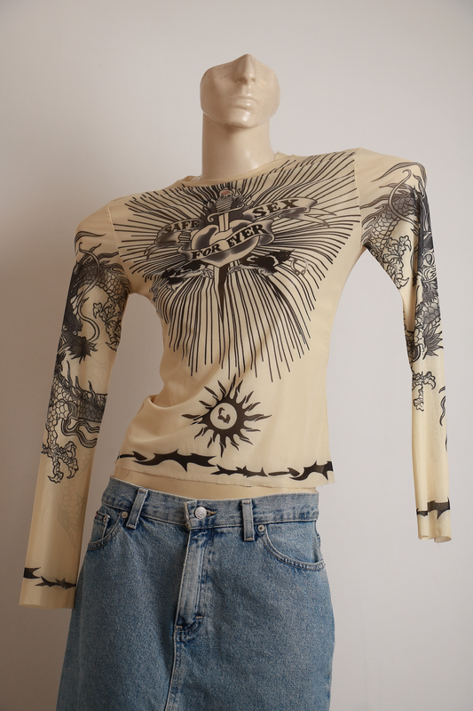 Blusa de Tule Bege
