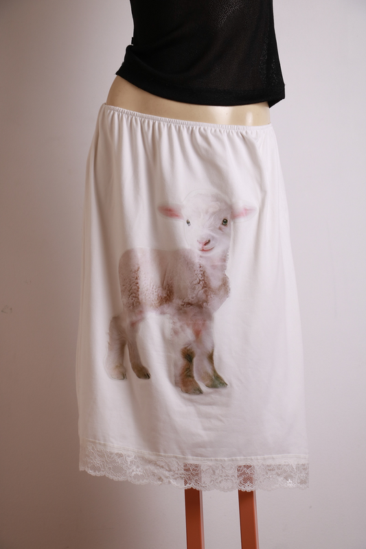 Saia Branca Estampada