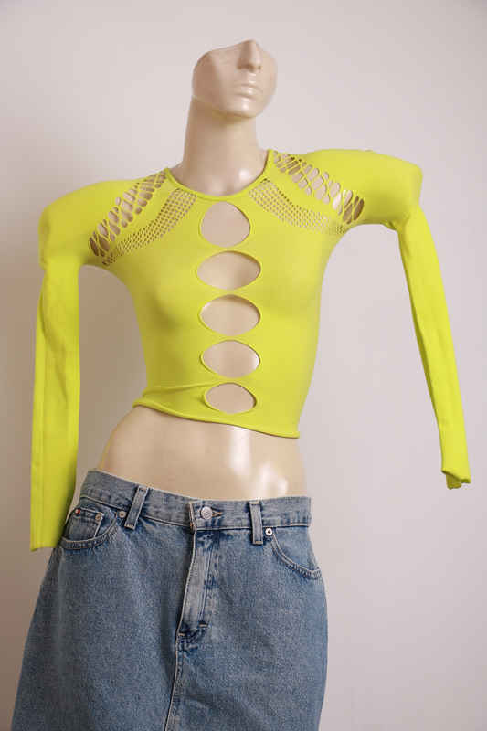 Blusa de Malha Verde Neon