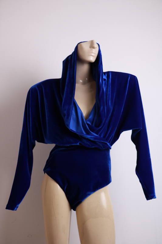 Body de Veludo Azul