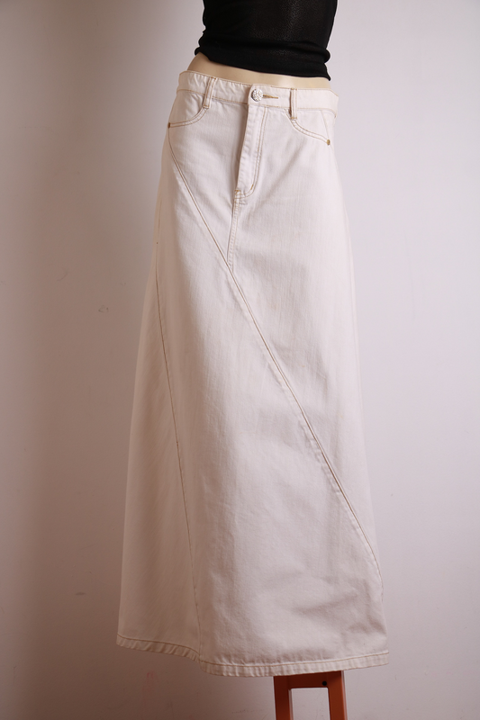 Saia Jeans Branca Style
