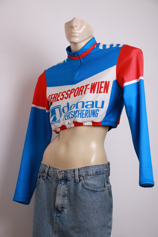 Cropped de Manga Longa com Estampa