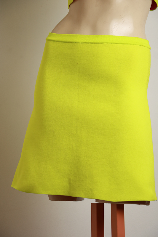 Saia de Malha Verde Neon