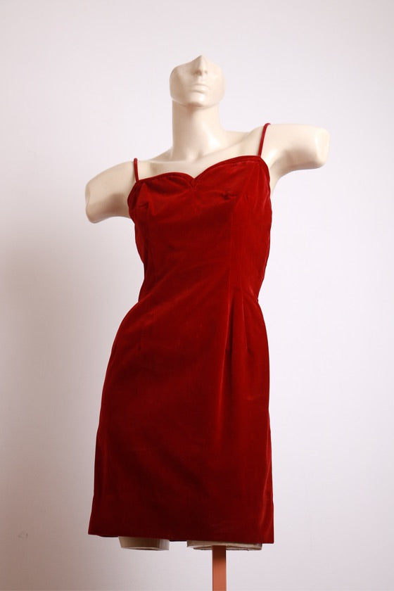 Vestido Veludo Vermelho Nicholas Ungar + Anne Fogarty