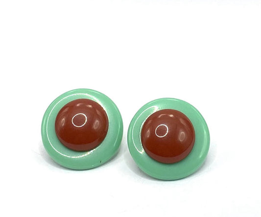 Brinco Redondo Verde com Vinho