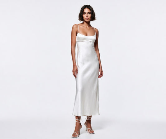 Vestido Branco Acetinado