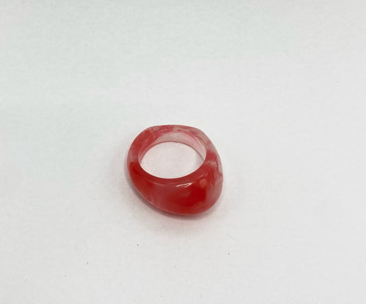 Anel Rajado Vermelho