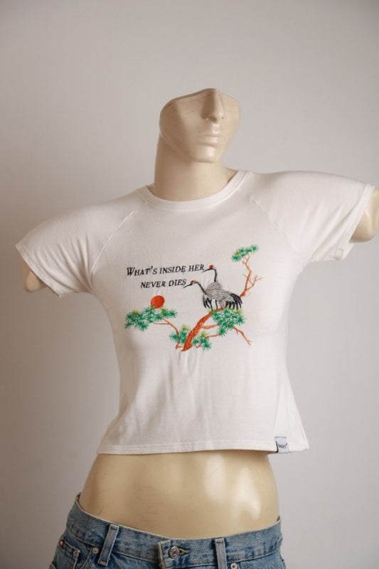 Blusa Baby Tee Omighty Branca