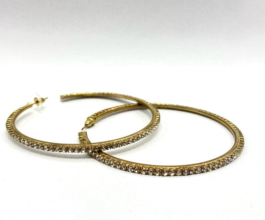 Brinco Argola Dourado com Brilho