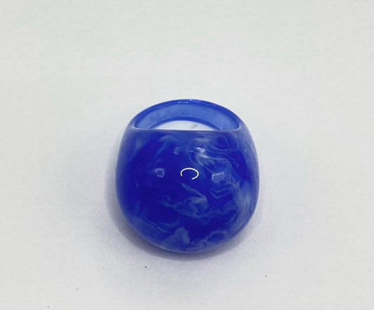 Anel Azul Rajado