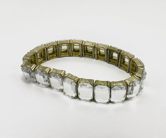 Bracelete Dourada com Brilho