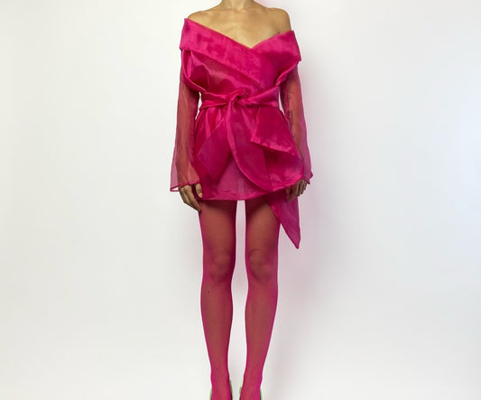 Blusa Tule Rosa