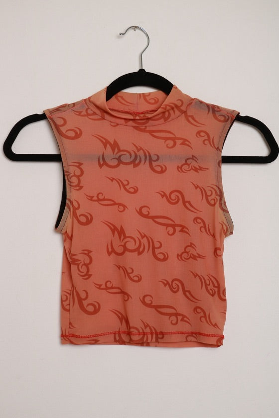 Blusa Tule Estampada