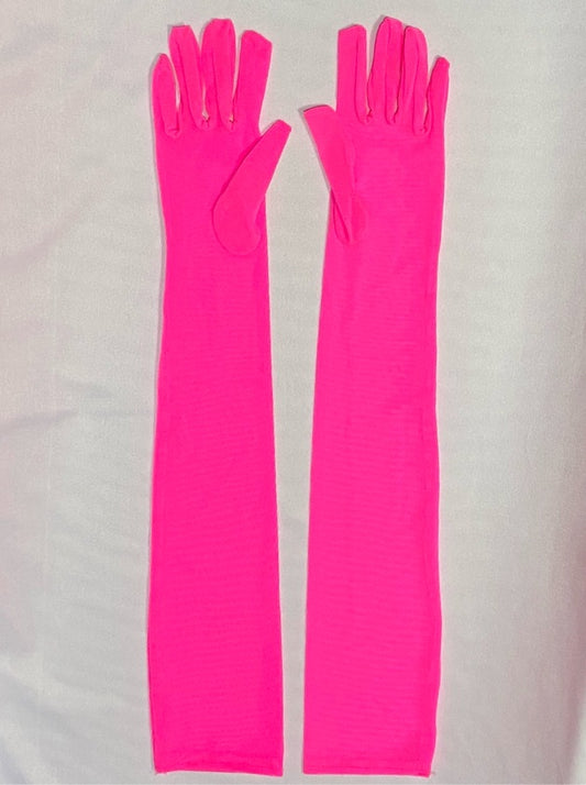 Luva Tule Rosa