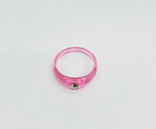 Anel Rosa com Brilho