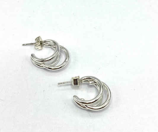 Brinco Argola Tripla Prata