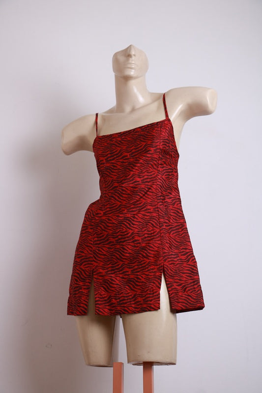 Vestido Animal Print Vermelho